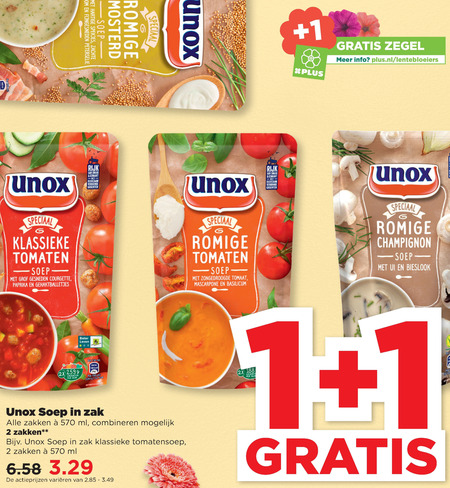 Unox   soep folder aanbieding bij  Plus - details