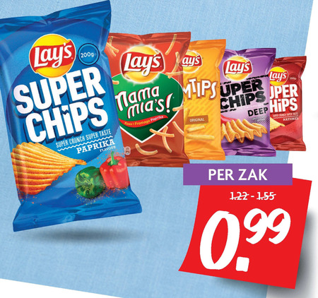 Lays   zoutje, chips folder aanbieding bij  Dekamarkt - details