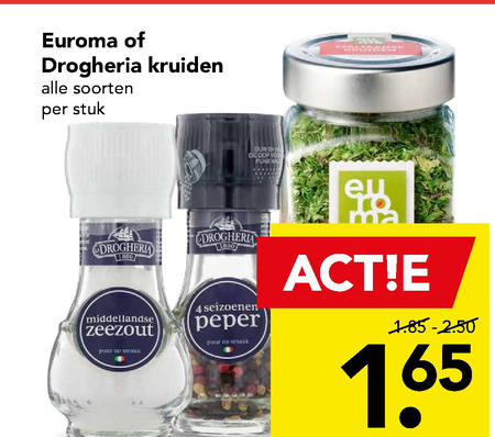 Drogheria   kruidenmolen, kruiden folder aanbieding bij  Deen - details