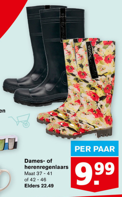 regenlaarzen folder aanbieding bij Hoogvliet -