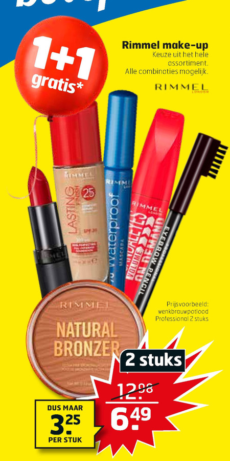 Rimmel   lipstick, cosmetica folder aanbieding bij  Trekpleister - details