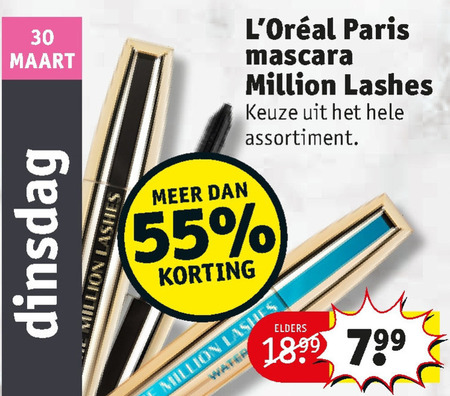 L Oreal   mascara folder aanbieding bij  Kruidvat - details