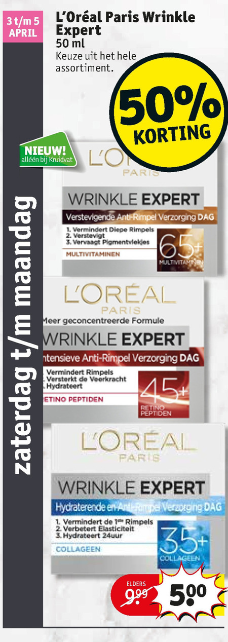 L Oreal   nachtcreme, gezichtsverzorging folder aanbieding bij  Kruidvat - details