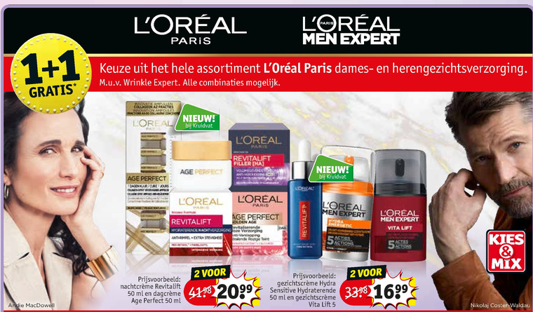 L Oreal   gezichtsverzorging folder aanbieding bij  Kruidvat - details