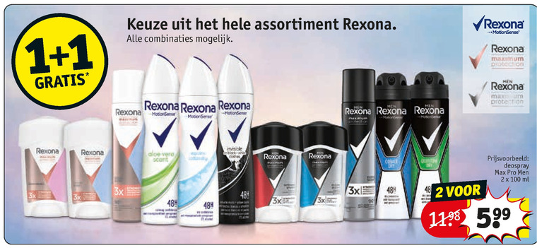 Rexona   deodorant folder aanbieding bij  Kruidvat - details