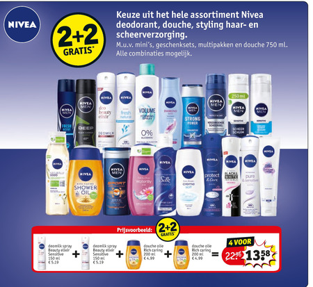 Nivea   deodorant, shampoo folder aanbieding bij  Kruidvat - details