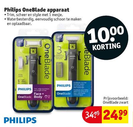 Philips   elektrisch scheerapparaat folder aanbieding bij  Kruidvat - details