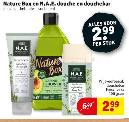 Nature Box   douchegel folder aanbieding bij  Kruidvat - details