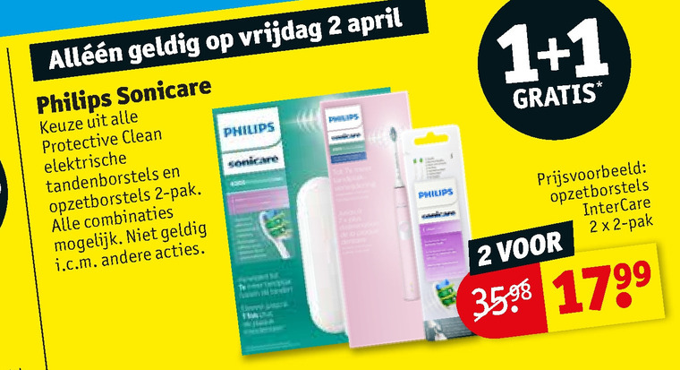 Philips   electrische tandenborstel, opzetborstel folder aanbieding bij  Kruidvat - details