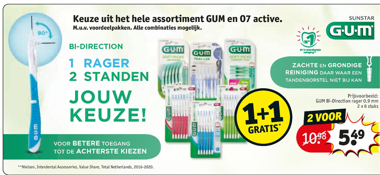 G.U.M.   interdentale ragers folder aanbieding bij  Kruidvat - details