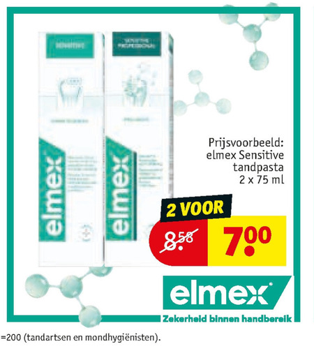 Elmex   tandpasta folder aanbieding bij  Kruidvat - details