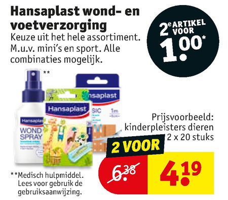 Hansaplast   pleister, wondverzorging folder aanbieding bij  Kruidvat - details