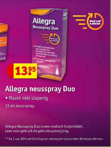 Allegra   neusspray folder aanbieding bij  Kruidvat - details