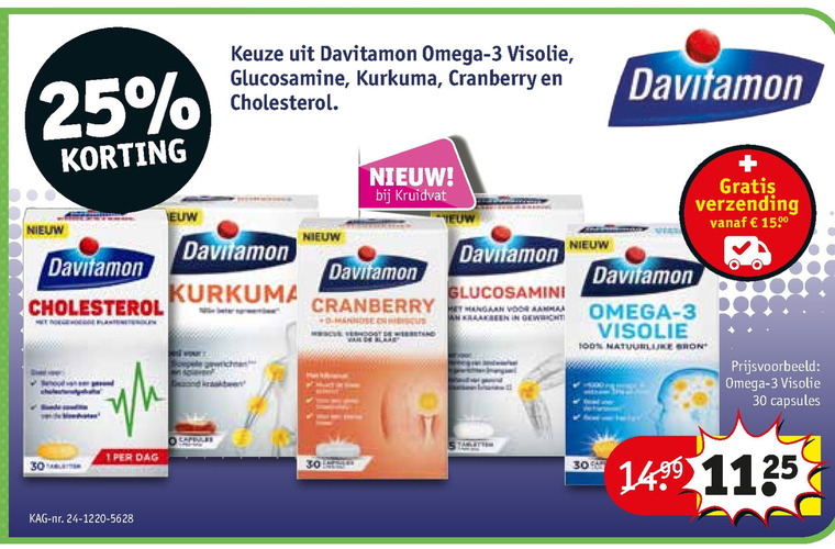Davitamon voedingssupplement folder aanbieding bij Kruidvat details