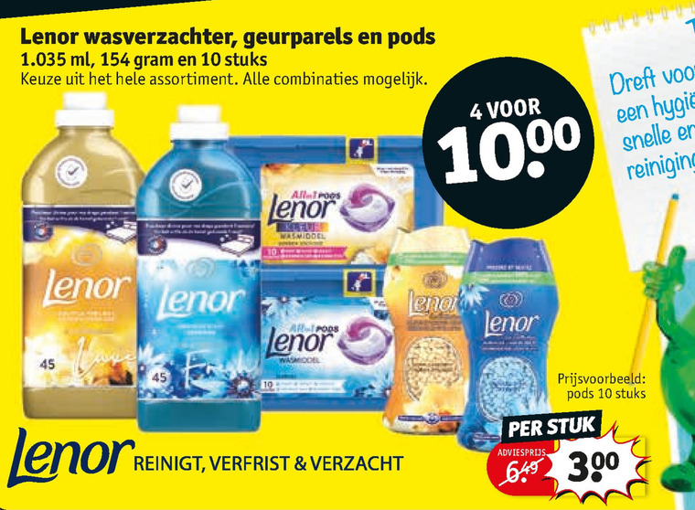 Lenor   wasmiddel, wasverzachter folder aanbieding bij  Kruidvat - details