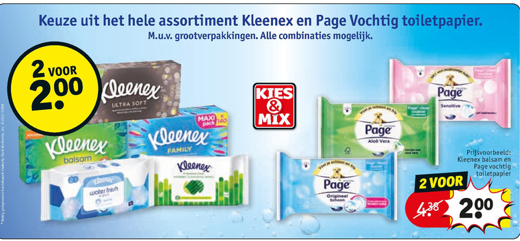 Kleenex   vochtig toiletpapier, zakdoek folder aanbieding bij  Kruidvat - details