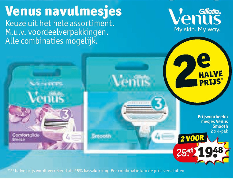 Gillette Venus   dames scheermesje folder aanbieding bij  Kruidvat - details