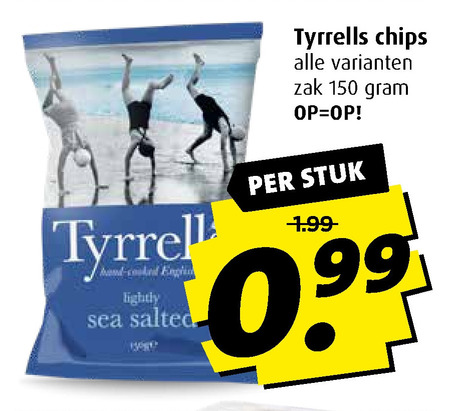 Tyrells   chips folder aanbieding bij  Boni - details