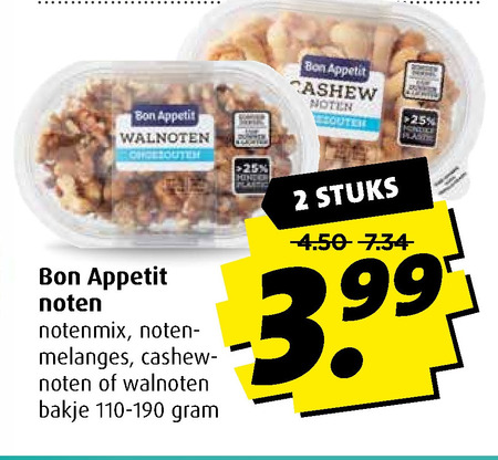 Bon Appetit   cashewnoten, noten folder aanbieding bij  Boni - details