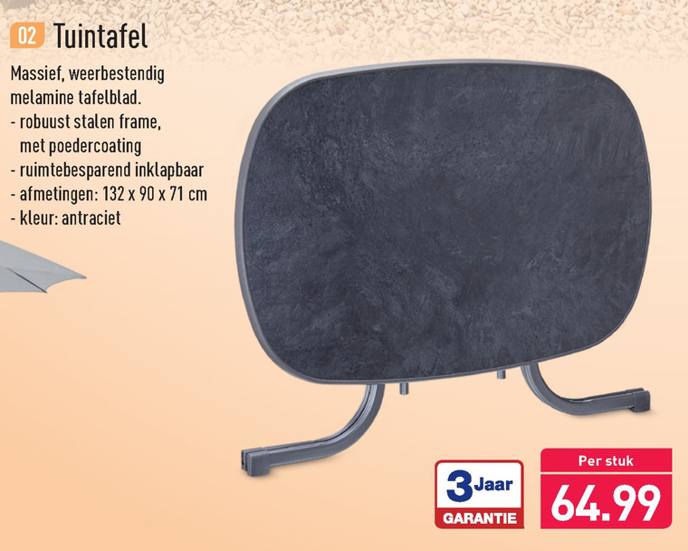 Maak het zwaar Onbevreesd ik draag kleding tuintafel folder aanbieding bij Aldi - details