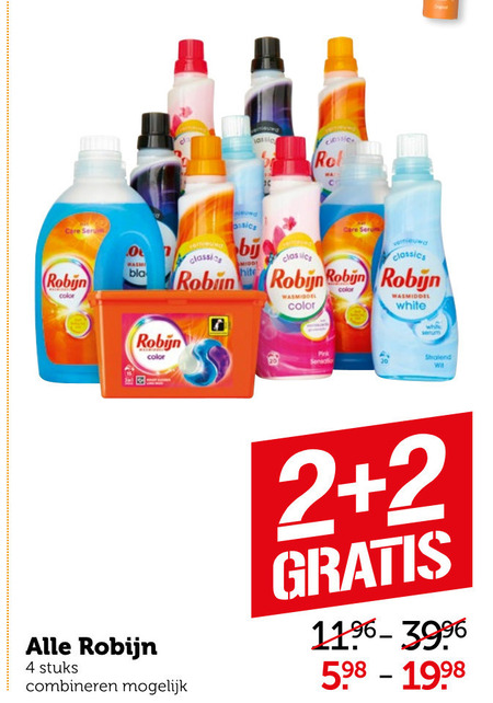 Robijn   wasmiddel, wasverzachter folder aanbieding bij  Coop - details