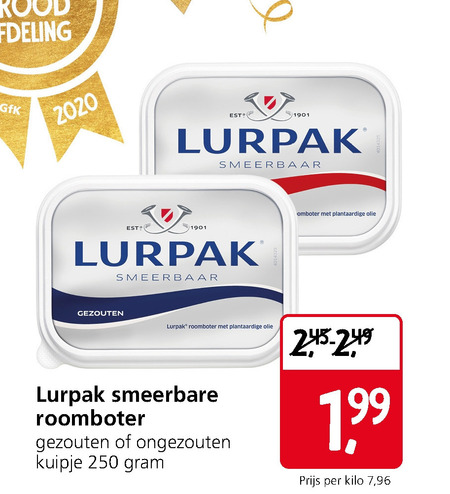 lurpak   roomboter folder aanbieding bij  Jan Linders - details