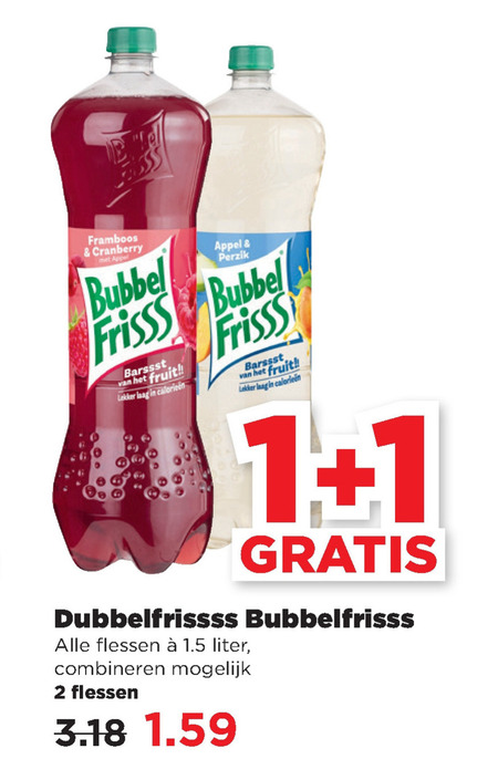 Bubbelfrisss   frisdrank folder aanbieding bij  Plus - details