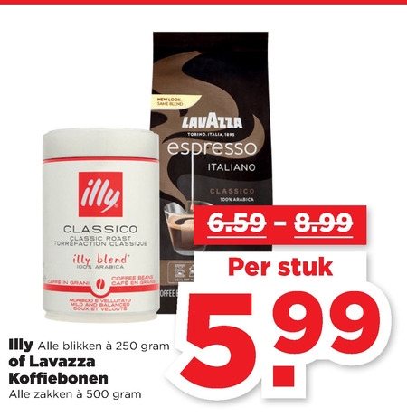 Illy   koffiebonen folder aanbieding bij  Plus - details