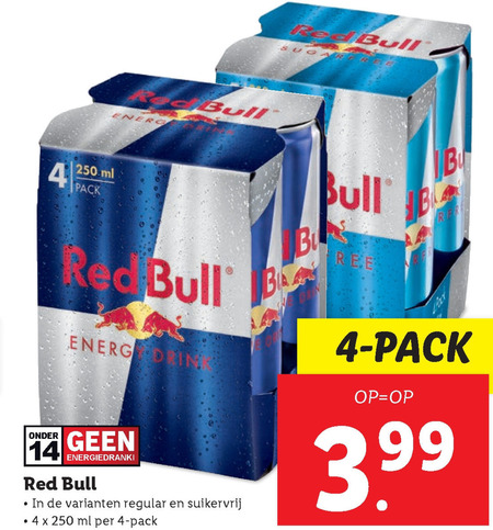 Red Bull   energiedrank folder aanbieding bij  Lidl - details