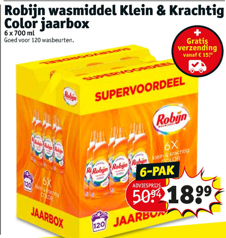 Robijn   wasmiddel folder aanbieding bij  Kruidvat - details