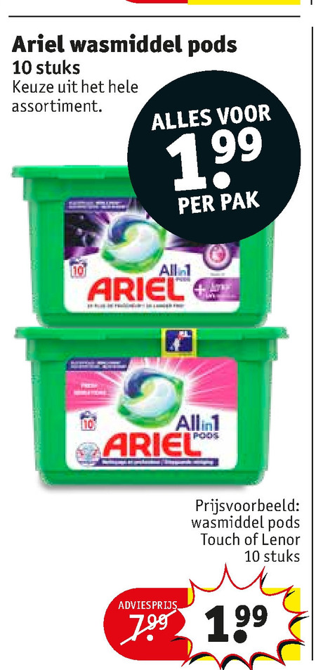 Ariel   wasmiddel folder aanbieding bij  Kruidvat - details