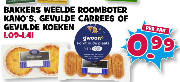 Bakkers Weelde   koek, gevulde koeken folder aanbieding bij  Boons Markt - details