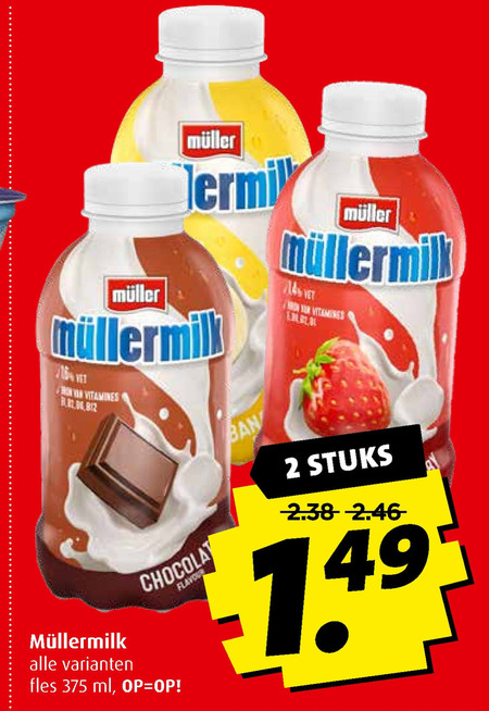 Mullermilk   chocolademelk, melkdrank folder aanbieding bij  Boni - details