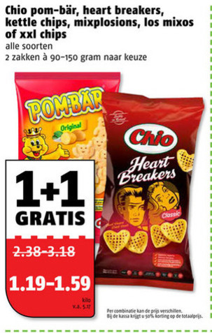 Chio   chips, zoutje folder aanbieding bij  Poiesz - details