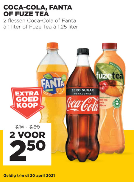 Fuze Tea   cola, frisdrank folder aanbieding bij  Jumbo - details