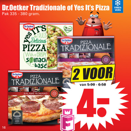 Dr Oetker   diepvriespizza folder aanbieding bij  Dirk - details