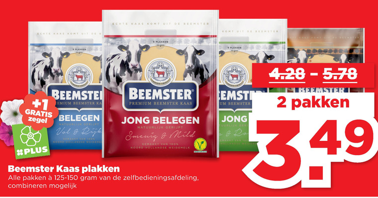 Beemster   kaasplakken folder aanbieding bij  Plus - details