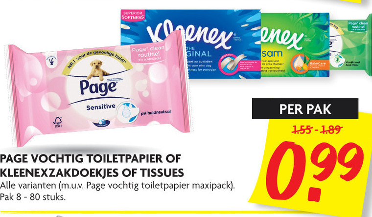 Page   tissue, vochtig toiletpapier folder aanbieding bij  Dekamarkt - details