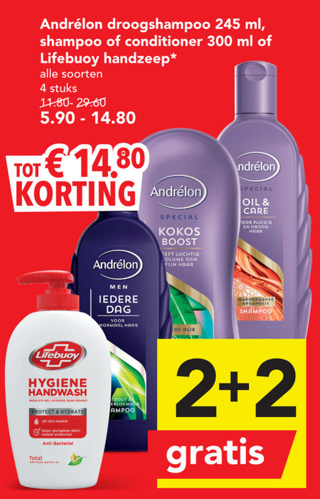 Lifebuoy   shampoo, droogshampoo folder aanbieding bij  Deen - details