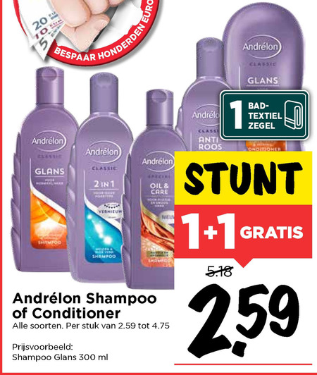 Andrelon   shampoo, conditioner folder aanbieding bij  Vomar - details