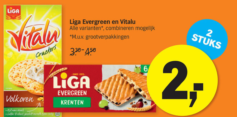 Liga   fruitbiscuit, crackers folder aanbieding bij  Albert Heijn - details