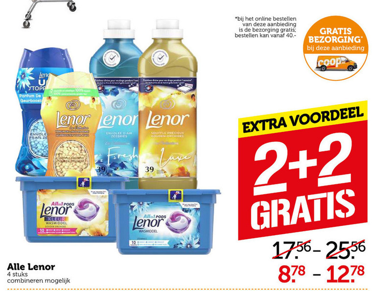 Lenor   wasverzachter, wasmiddel folder aanbieding bij  Coop - details