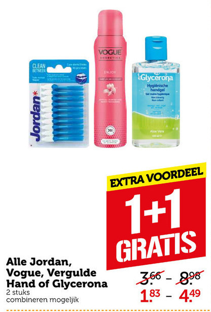 Jordan   deodorant, douchegel folder aanbieding bij  Coop - details