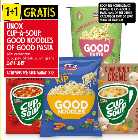 Unox   soep, noodles folder aanbieding bij  Jan Linders - details