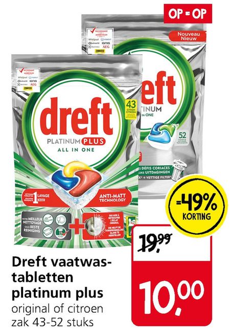 Dreft   vaatwasmiddel folder aanbieding bij  Jan Linders - details