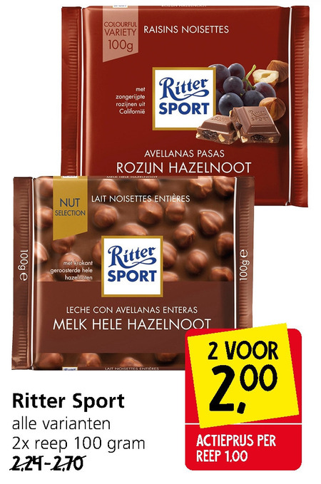 Ritter Sport   chocolade folder aanbieding bij  Jan Linders - details