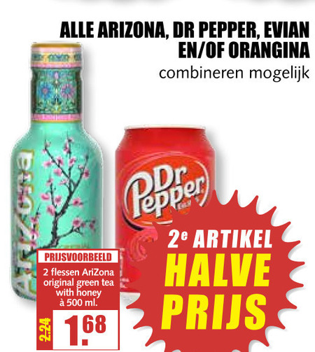 Dr Pepper   mineraalwater, ice tea folder aanbieding bij  MCD Supermarkt Basis - details