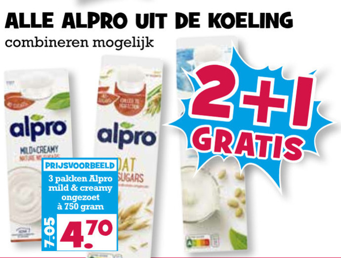 Alpro   soja melk, soja zuivel folder aanbieding bij  Boons Markt - details