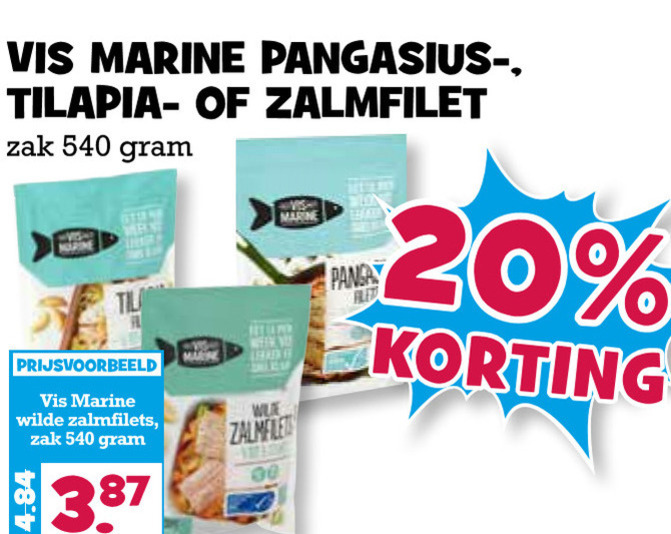 Vis Marine   pangasius, zalmfilet folder aanbieding bij  Boons Markt - details