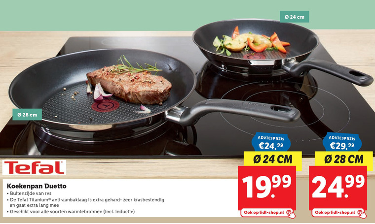 Tefal   koekenpan folder aanbieding bij  Lidl - details